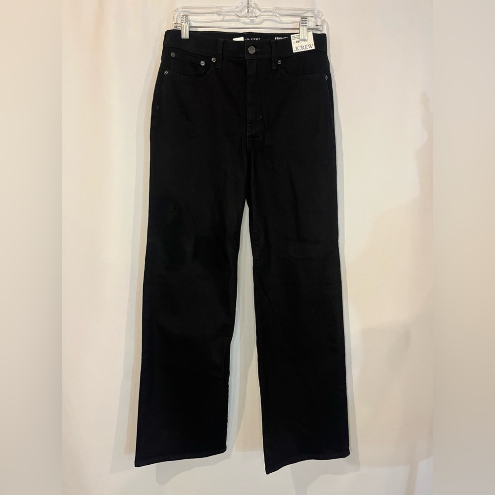 J.Crew Tall slim-wide jean in black rinse - Picture 7 of 11